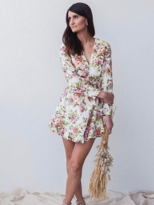 Zimmermann Radiate Flounce Shift Mini Dress Floral Size 1 / Au 10 photo 2