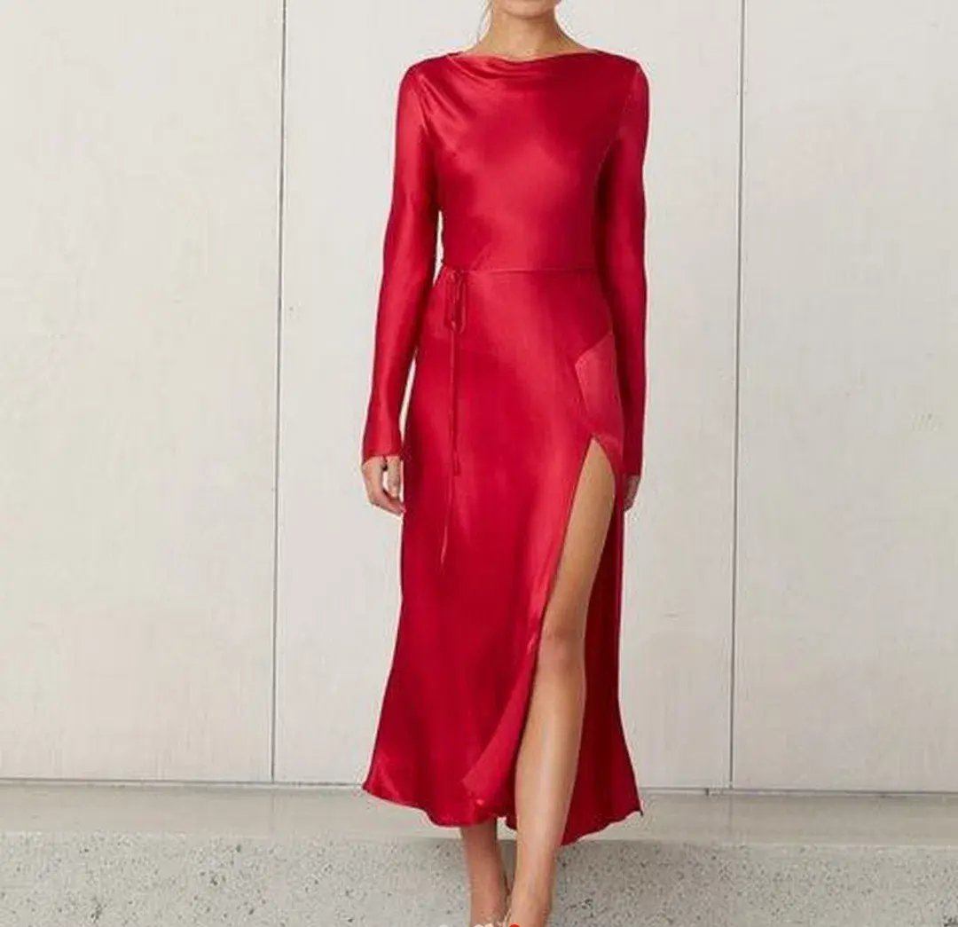 Bec & Bridge Vision Of Love Long Sleeve Dress Red Size 8 photo 2