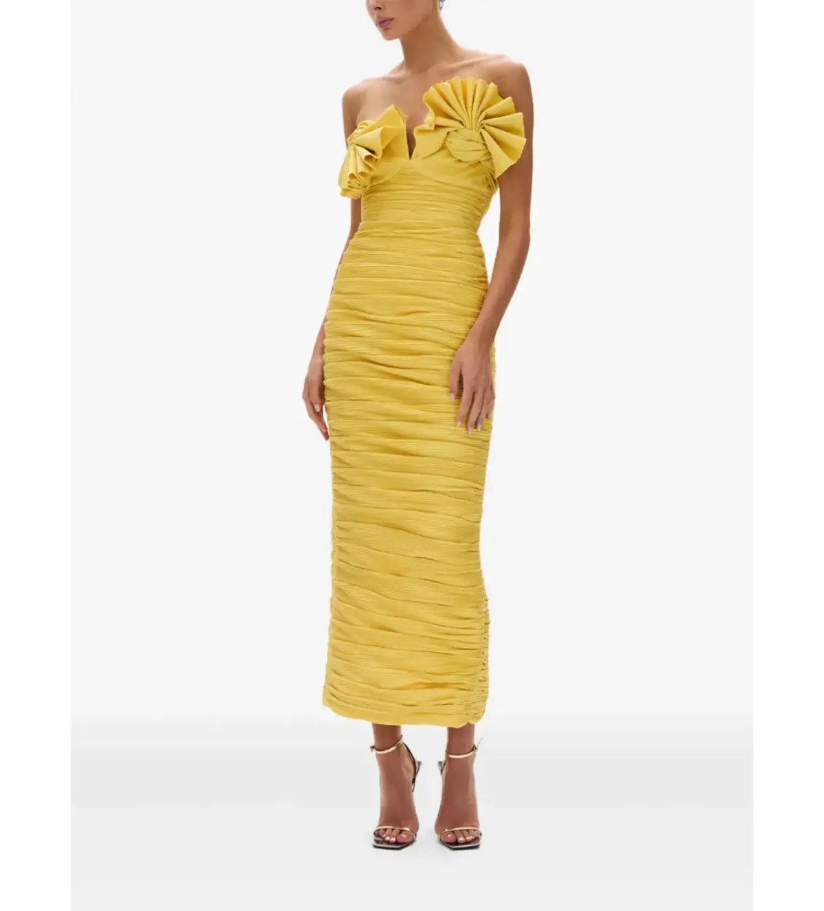 Rachel Gilbert Jensen Dress Yellow Size 2/Au 10 photo 3