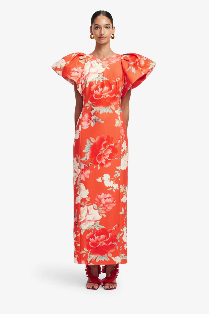 Leo Lin Lucinda Printed Maxi Dress - Saffron Peony Print photo 3
