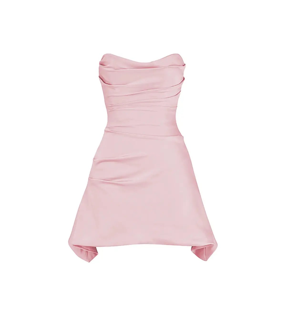 House of CB Jasmine Rose Pink Draped Strapless Corset Dress AU 10 photo 4