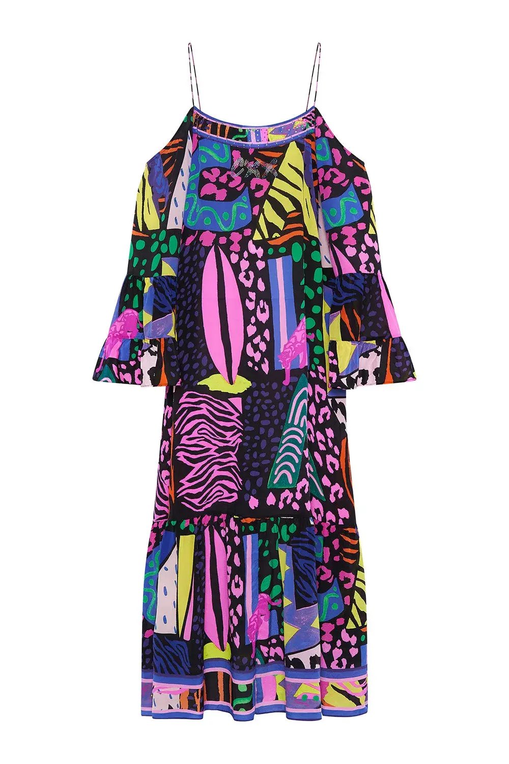 Camilla Drop Shoulder Shoestring Strap Long Sleeve Dress in Fair Ladys Dinkum One Size photo 7