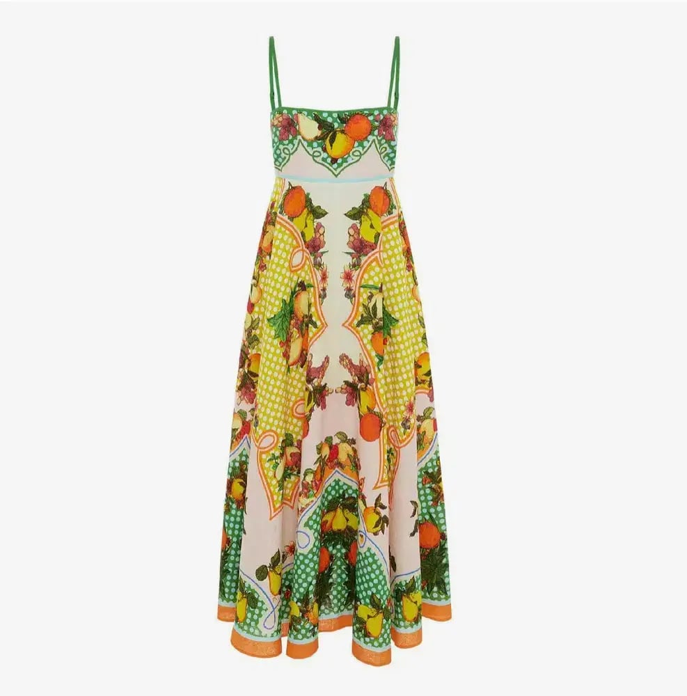 Alemais Lemonis Midi Sundress Print Size AU 8 photo 4