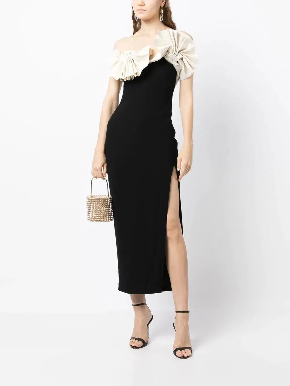 Rachel Gilbert Lavina Midi Dress Black Size AU 12 photo 3