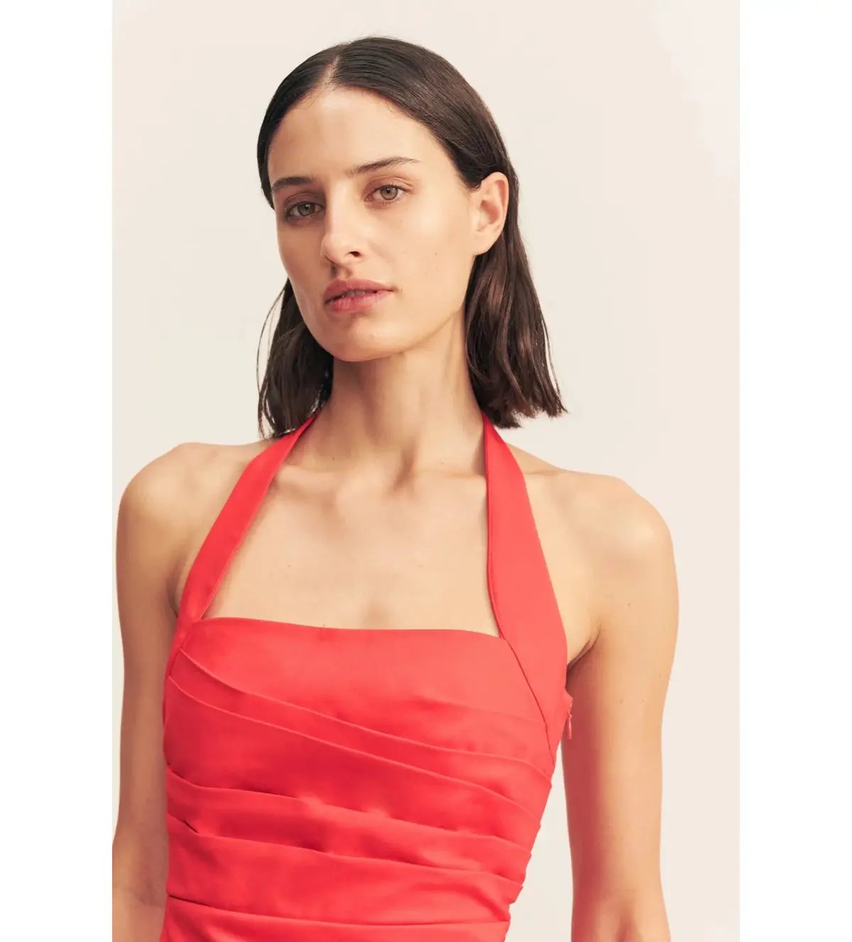 Shona Joy Lani Draped Halter Maxi Dress Chilli Size AU 14 photo 5