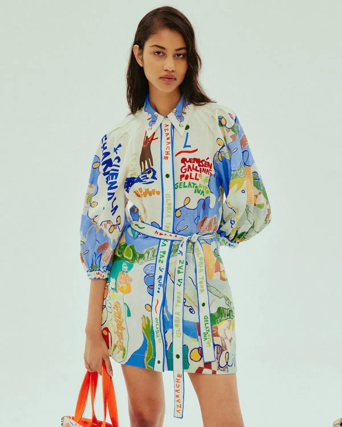 Alemais Nadia Mini Shirtdress Print Size AU 6 photo 4