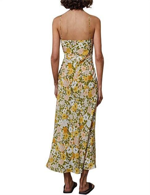 Bec & Bridge Brady Sleeveless Cut Out Midi Dress Floral Size 12 photo 3