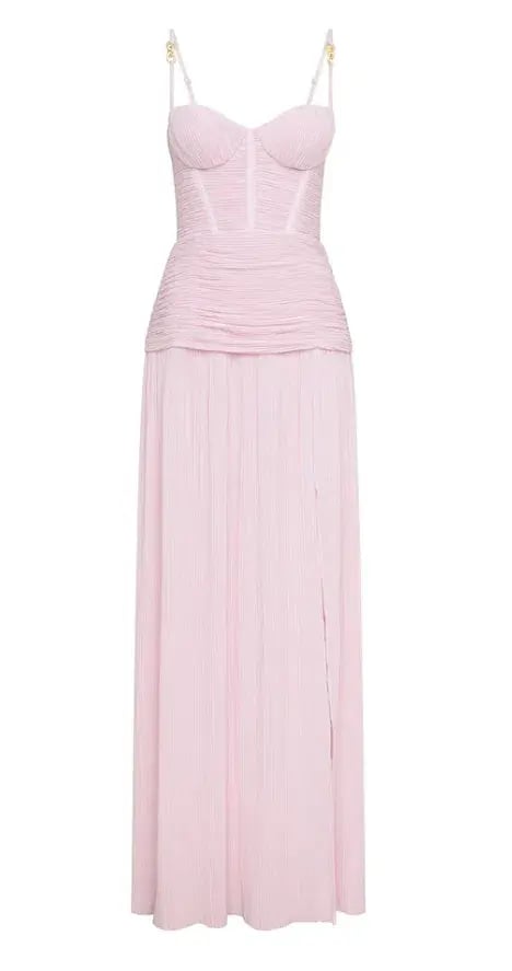 Manning Cartell Double Time Pleat Maxi Dress Hydrangea Size 6 photo 4
