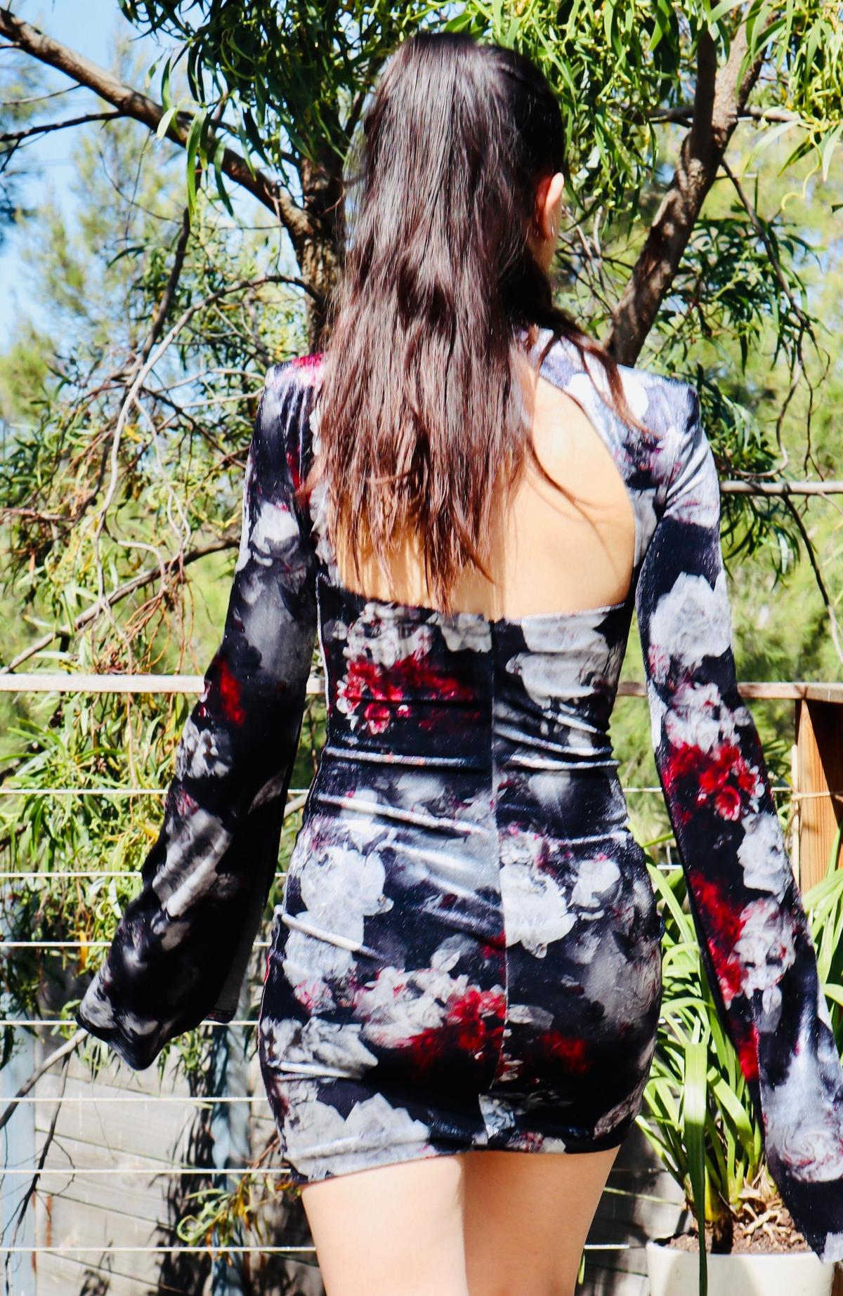 Mossman The Poison Arrow Mini Dress Floral Print Size 6 photo 8