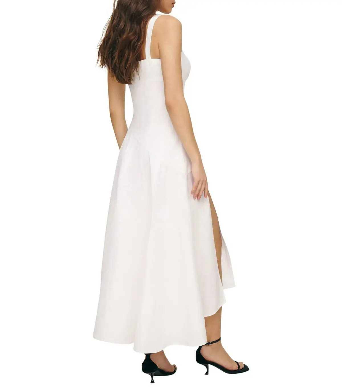 Reformation Bekki Linen Maxi Dress White Size 10/M photo 3