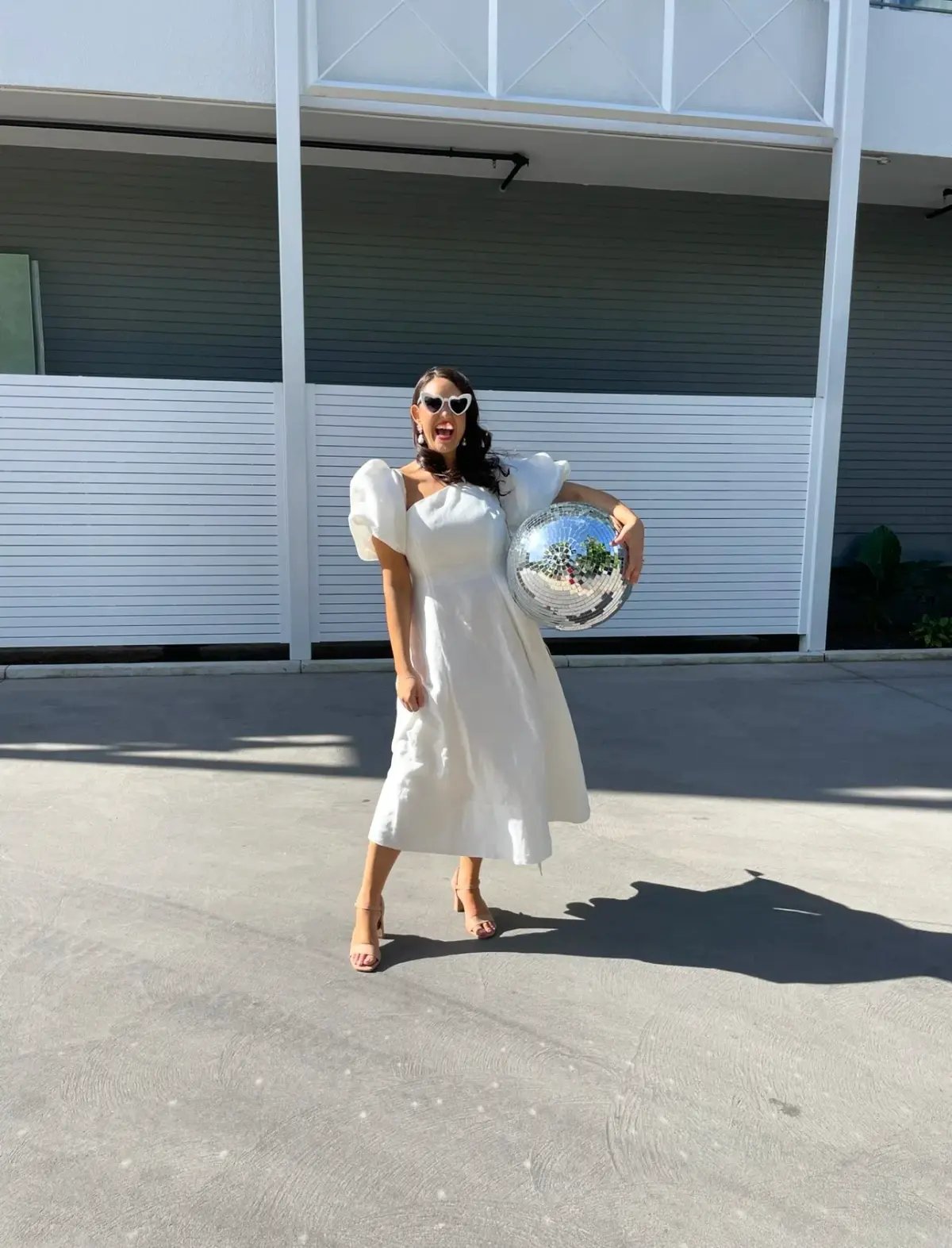 Aje Arista Tulip Sleeve Midi Dress Ivory Size AU 16 photo 12