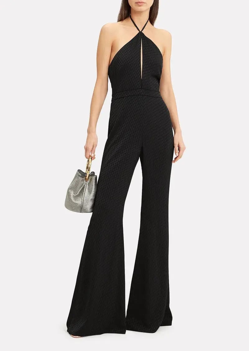 Alexis Naila Wide Leg Halter Jumpsuit Black Size 10 photo 3