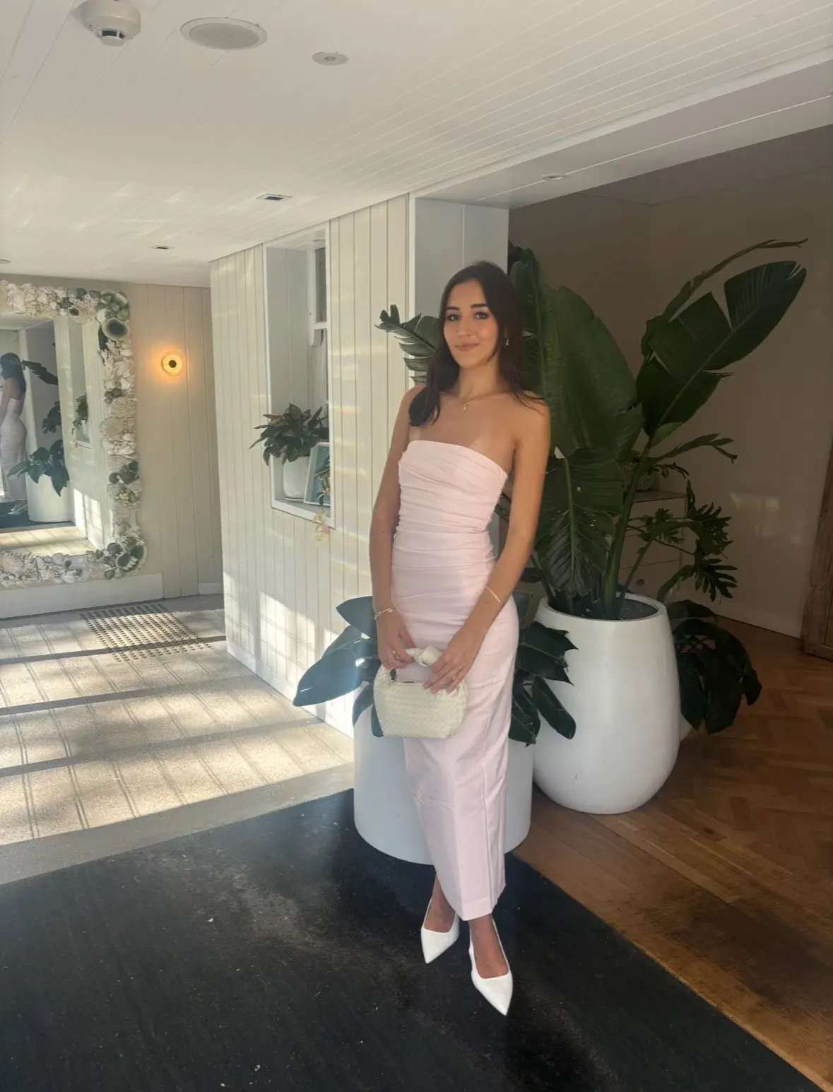 Shona Joy Lani Strapless Draped Maxi dress Fairyfloss Baby Pink Size 8 photo 5
