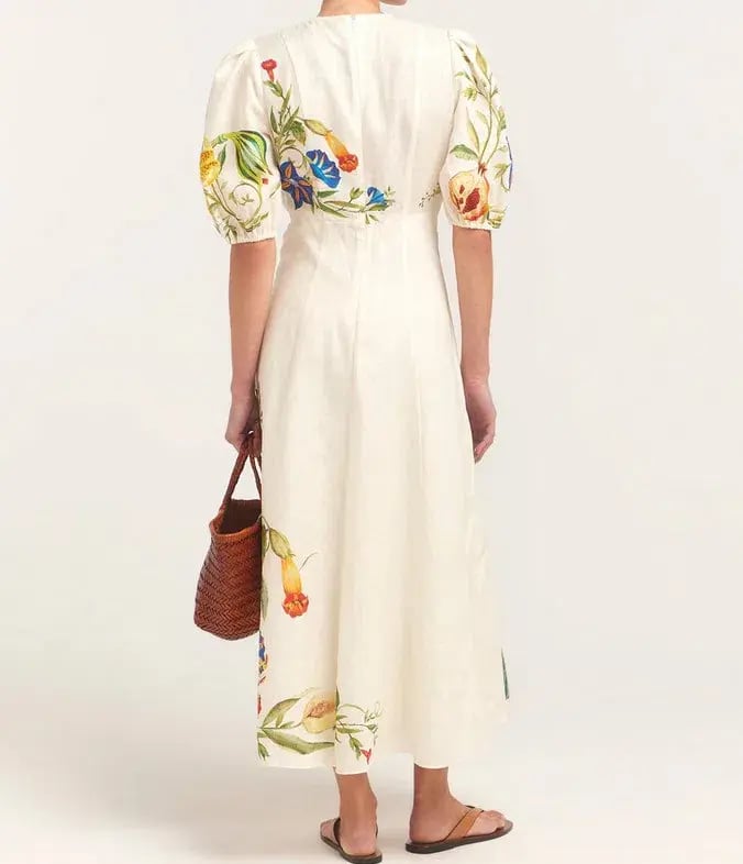 Alémais Flores Midi Dress Floral Size 14 photo 2