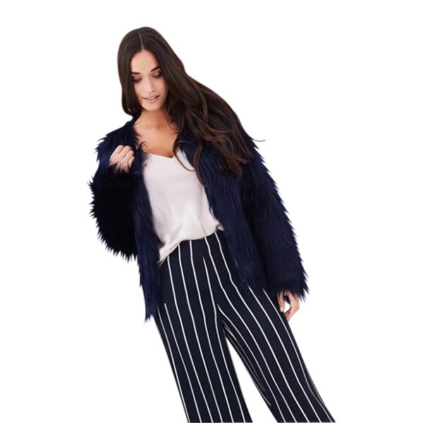 Unreal Fur Jacket - Navy photo 3