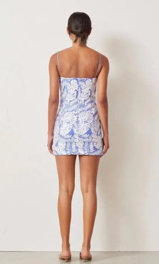 Bec & Bridge Banana Leaf Sleeveless Mini Dress Blue Size 8 photo 3