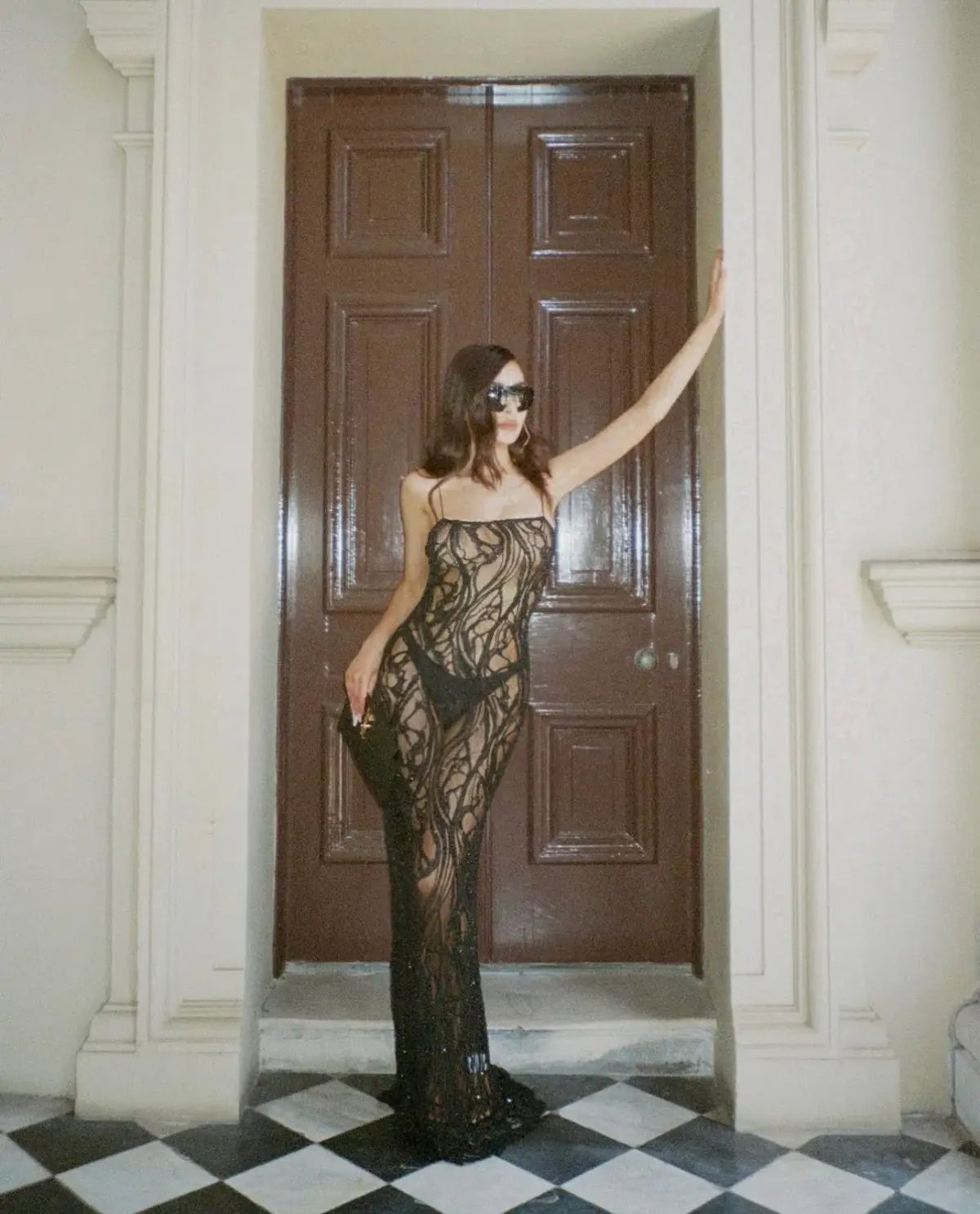 Retrofête Winnie Dress Beaded Maxi Black Size AU 6 photo 5