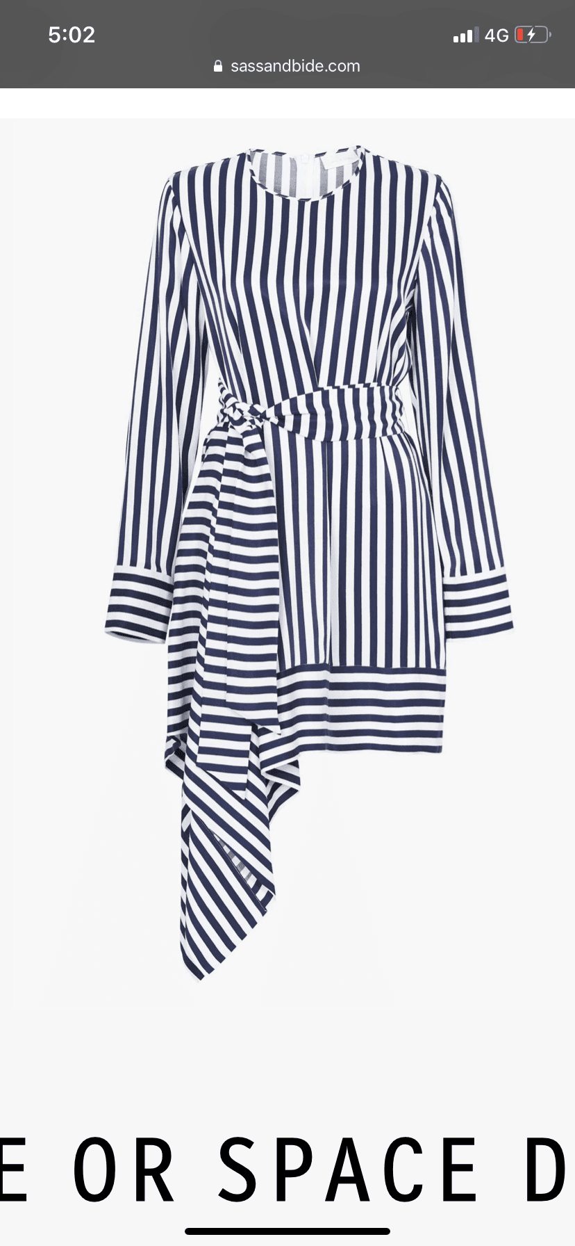 Sass and Bide Time or Space Stripe Dress Size 8 photo 2