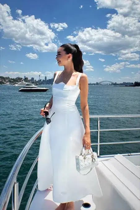 Leo Lin Odette Midi Dress White Size 8 photo 4