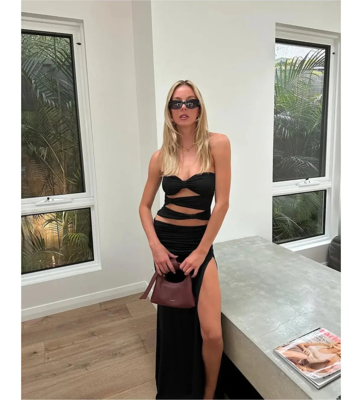Mode Mila Remi Top and Maxi Skirt Set Black Size S / AU 8 photo 5
