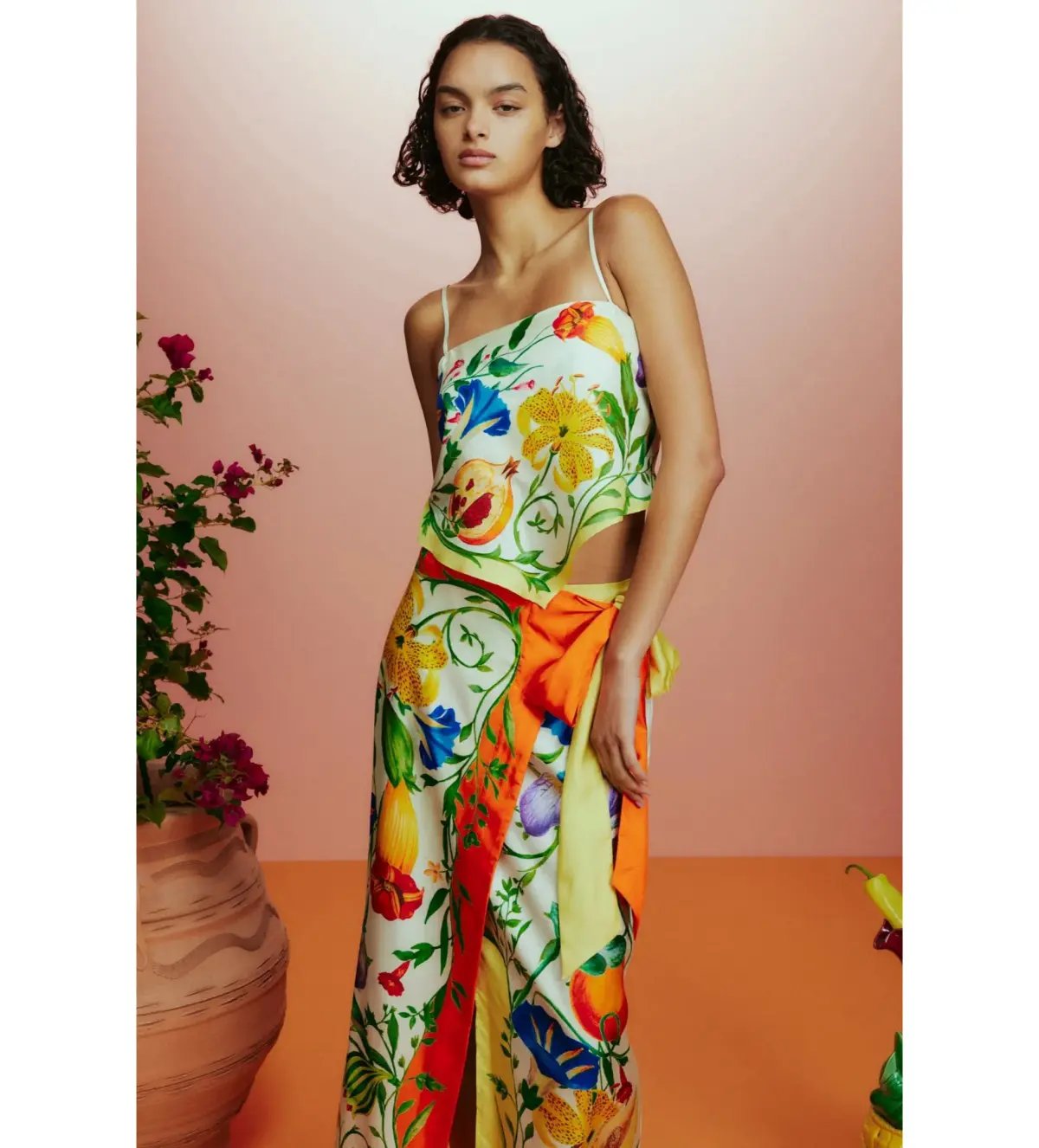 Alemais Flores High Waisted Short and Scarf Top Set Print Size AU 8 photo 2