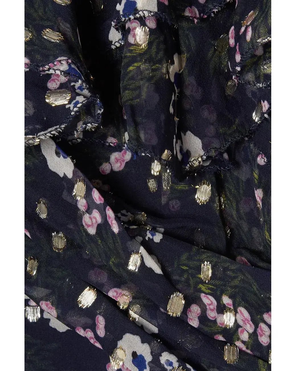 White Closet navy floral flowing dress size 8 photo 5