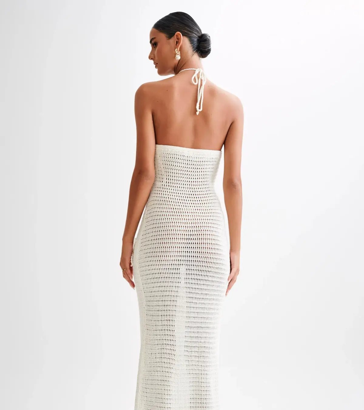 Meshki Kyla Floral Crochet Maxi Dress Ivory Size M / AU 10 photo 3