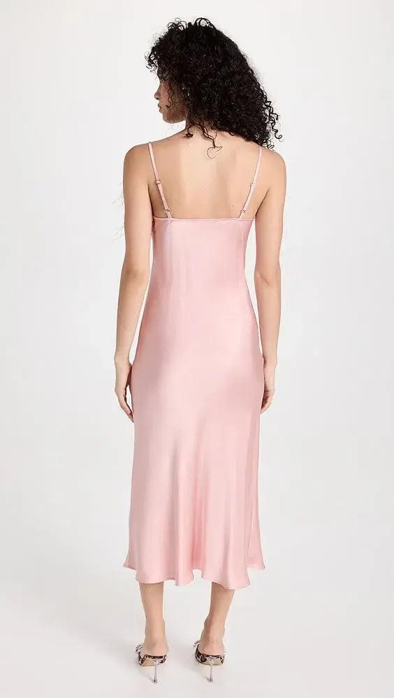 Sleeper Boheme Slip Maxi Dress Pink Size L photo 5