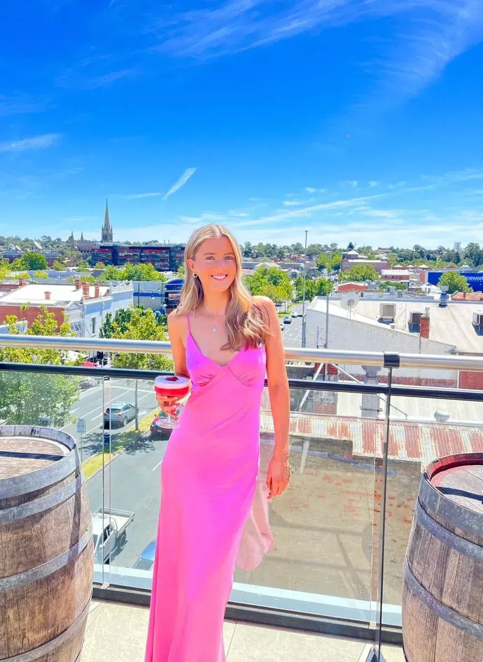 Bec & Bridge Amber V Maxi Dress in Candy Pink Size 6 photo 3
