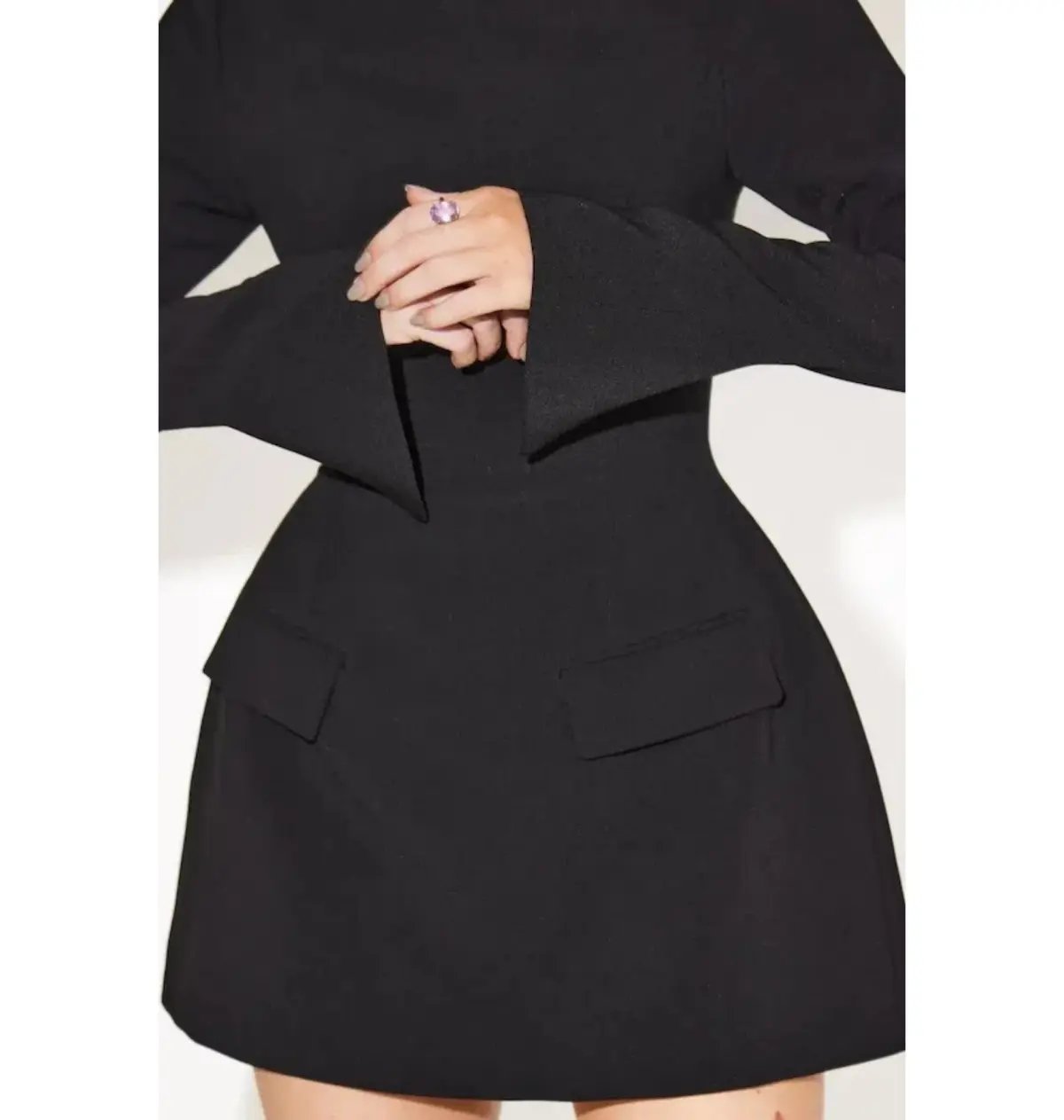 Odd Muse The Ultimate Muse Split Sleeve Mini Dress Black Size AU 10 photo 2