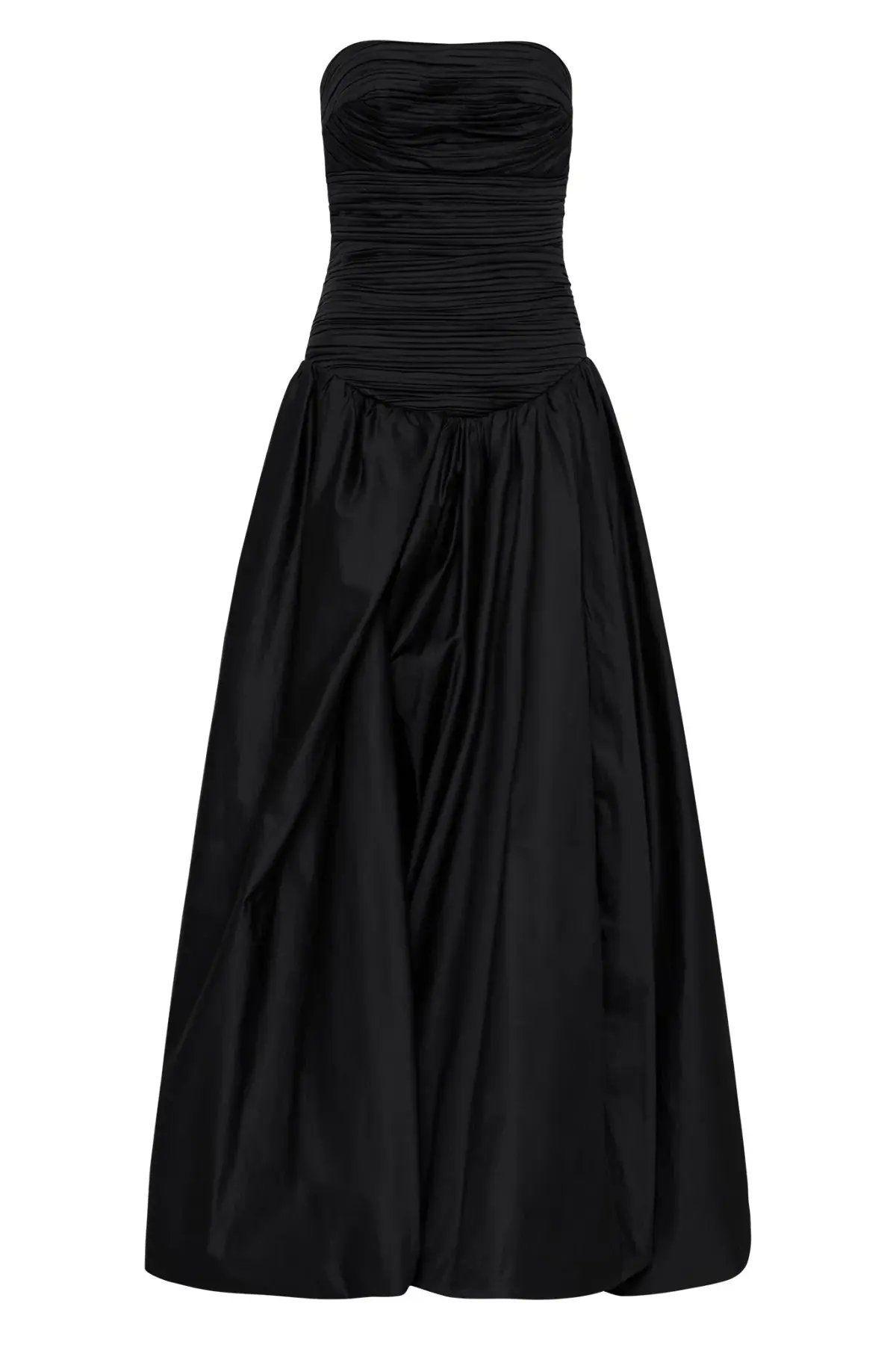 Aje Violette Bubble Hem Maxi Dress Black Size 6 photo 4