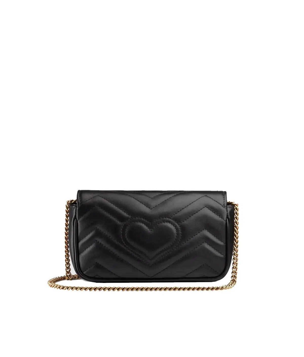 Gucci Marmont Matelelasse Leather Super Mini Bag Black photo 2