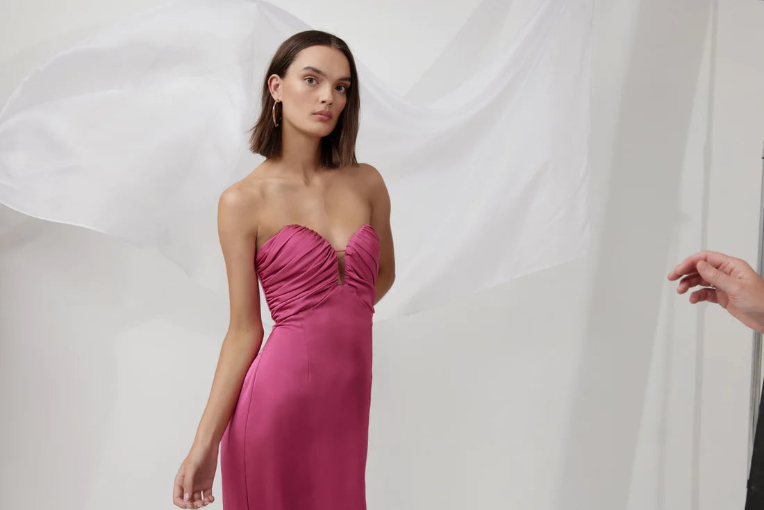 LEXI MAGNOLIA DRESS - MAGENTA photo 7