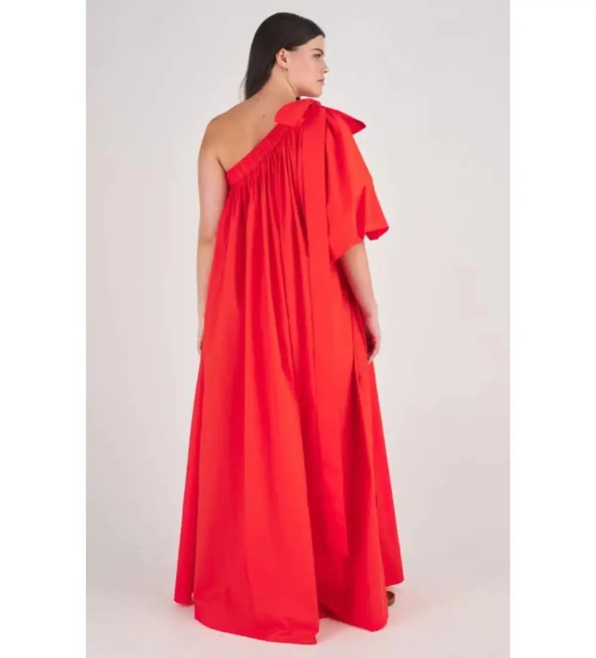 Oroton One Shoulder Dress in True Red Size 12 photo 5