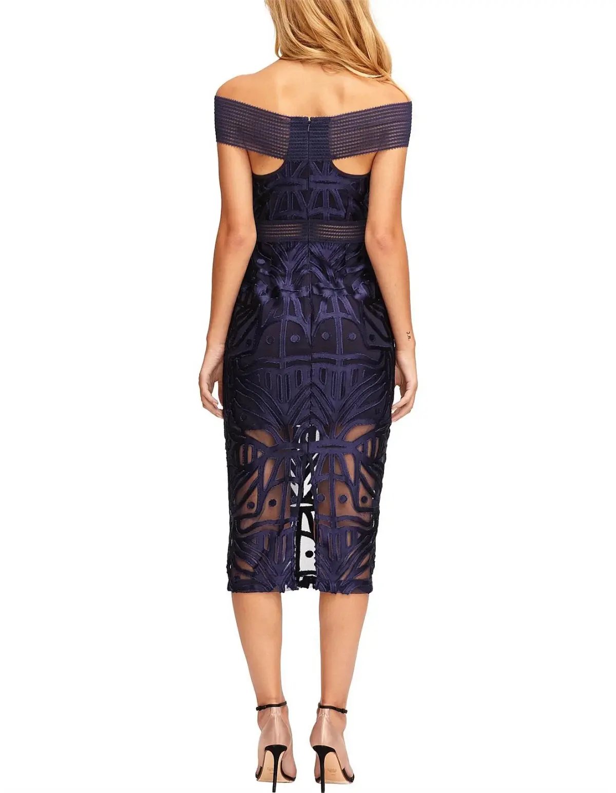 Alice McCall Lunar Eclipse Midi Cocktail Dress Navy Size 8 photo 4
