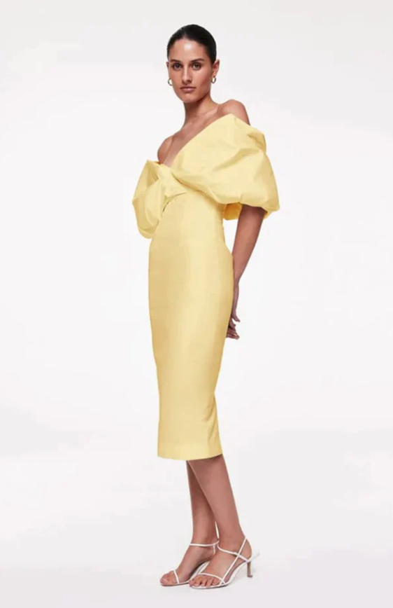 Rachel Gilbert Xavier Midi In Yellow photo 3