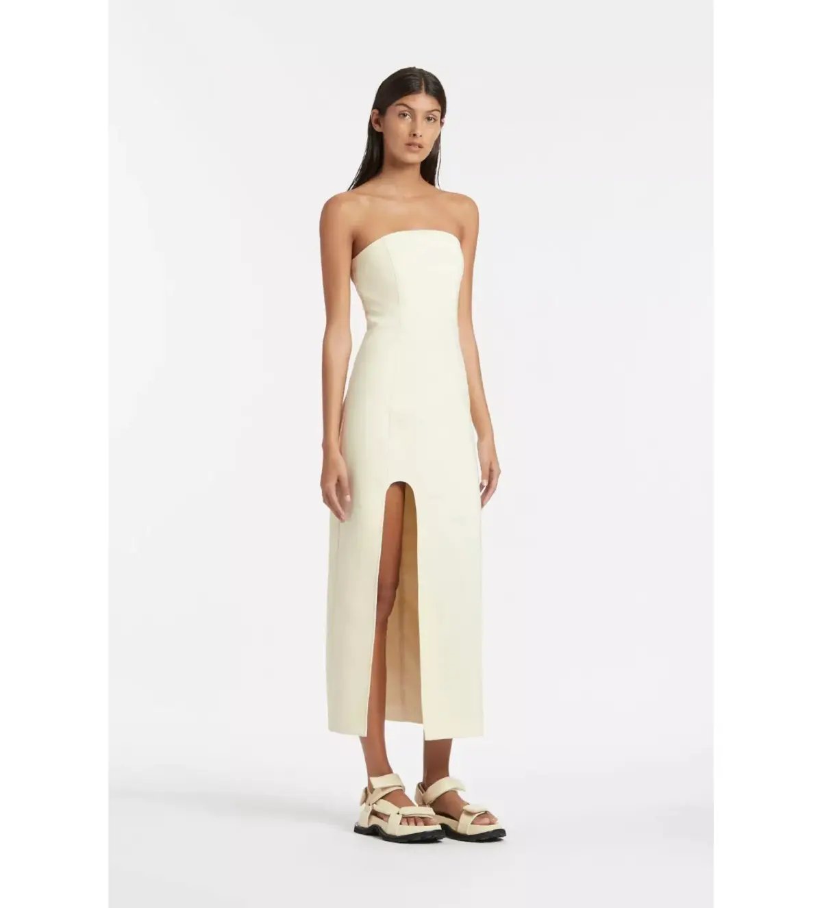 SIR THE LABEL LEMON MARCO STRUCTURED MIDI DRESS SIZE AU 8 photo 2