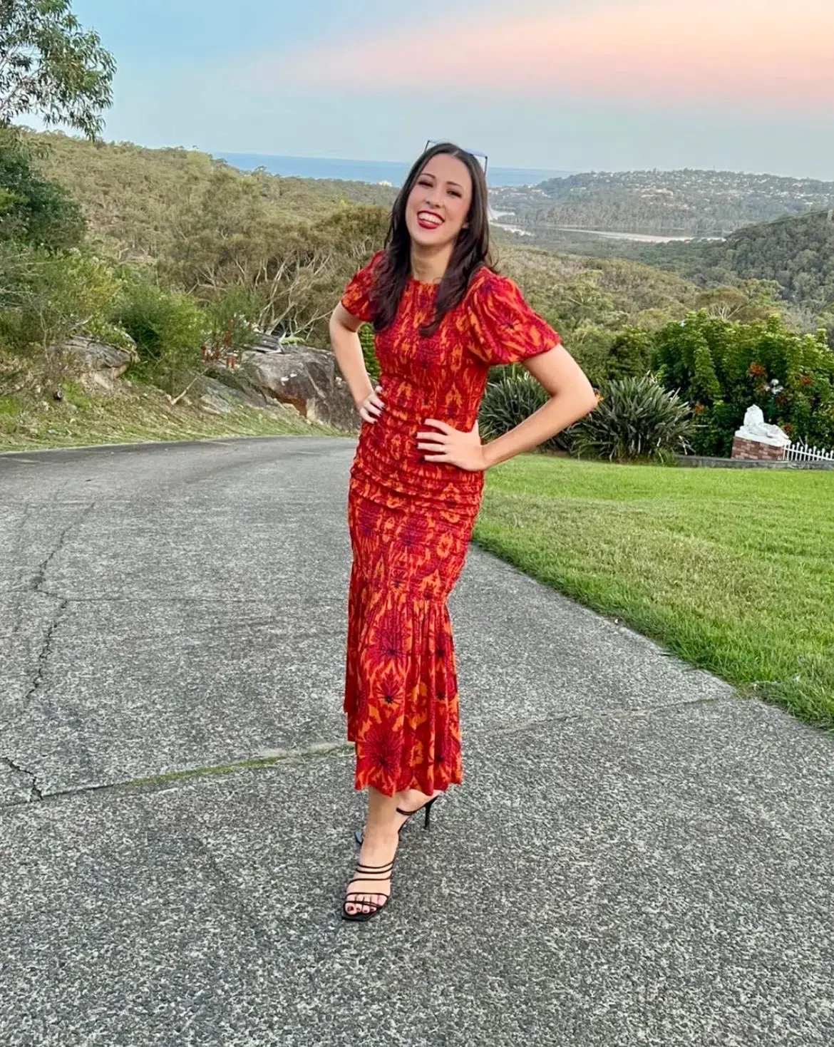 Rue Stiic Isabella Maxi Dress Red Size M/AU 10 photo 6