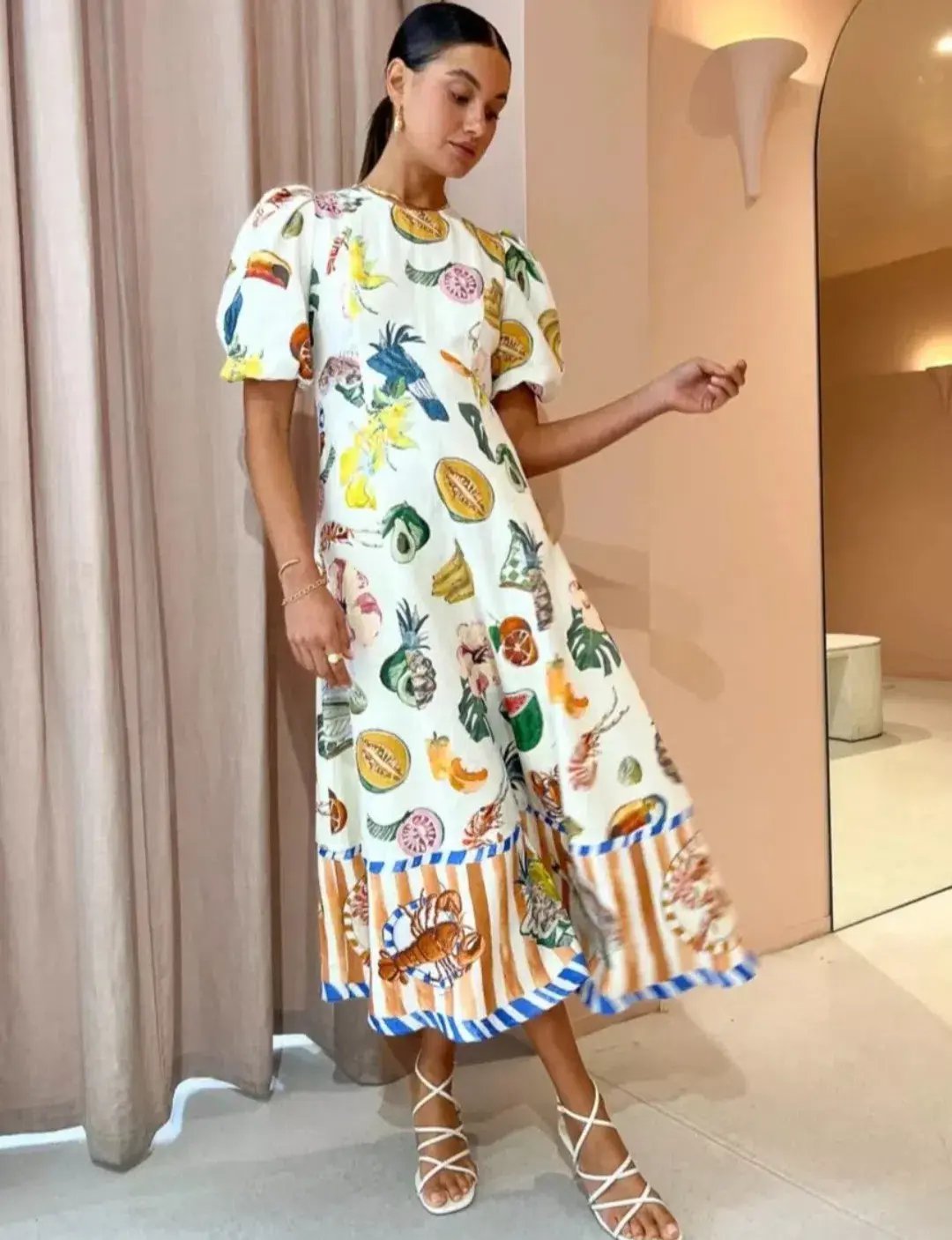 Alemais Theo Midi Dress in Print Size 12 photo 4