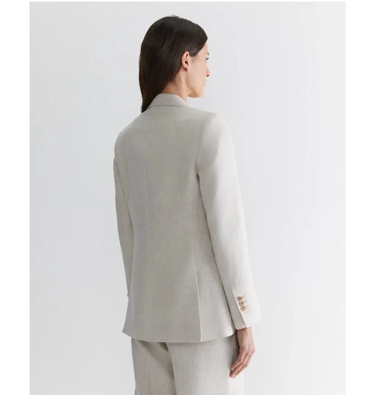 Freya Linen Blazer String Grey Size 6 photo 5