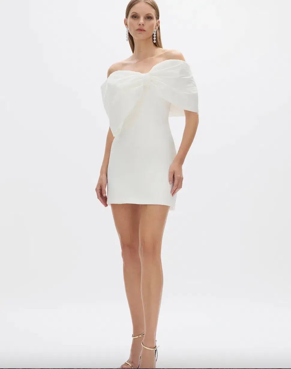 Rachel Gilbert Kace Mini Dress Ivory Size 3 / AU 12 photo 5