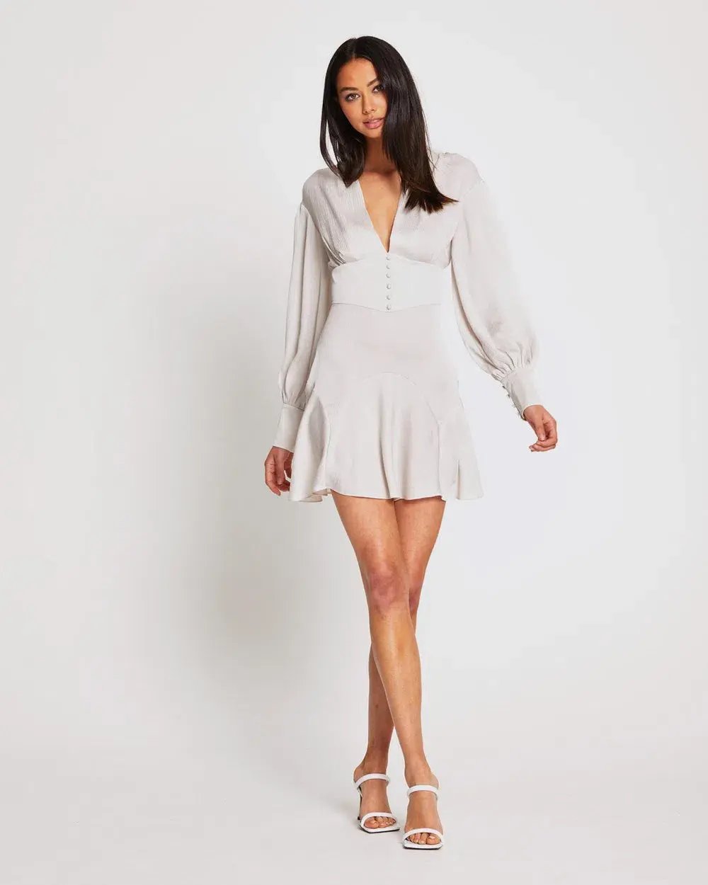 Alice McCall Stone Mexicola Mini Dress Grey Size AU 12 photo 4