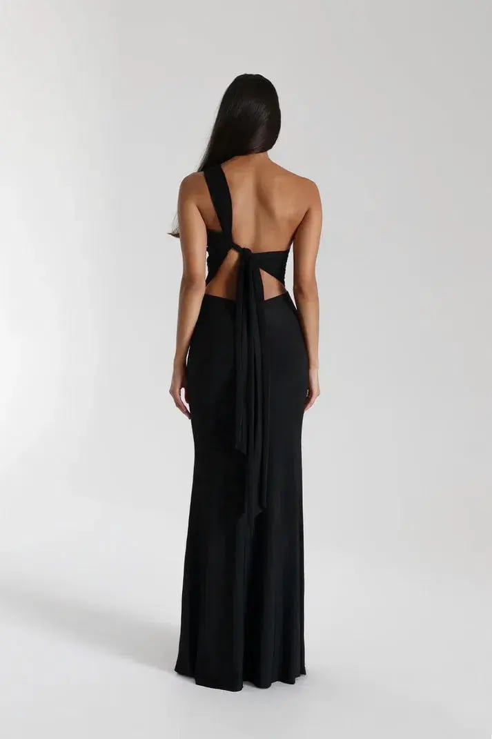 Natalie Rolt Black Fabienne Gown Size AU 8 photo 4