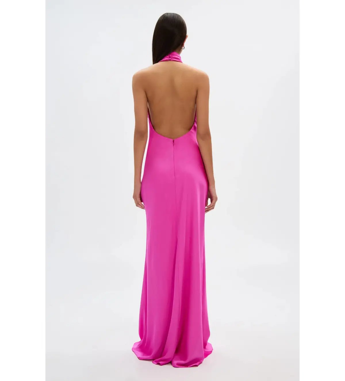 MISHA Evianna Satin Gown Pink Size 10 photo 3