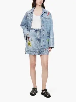 Alemais Jackpot Denim Jacket Size AU 8 and Mini Skirt Size AU 10 Blue photo 13