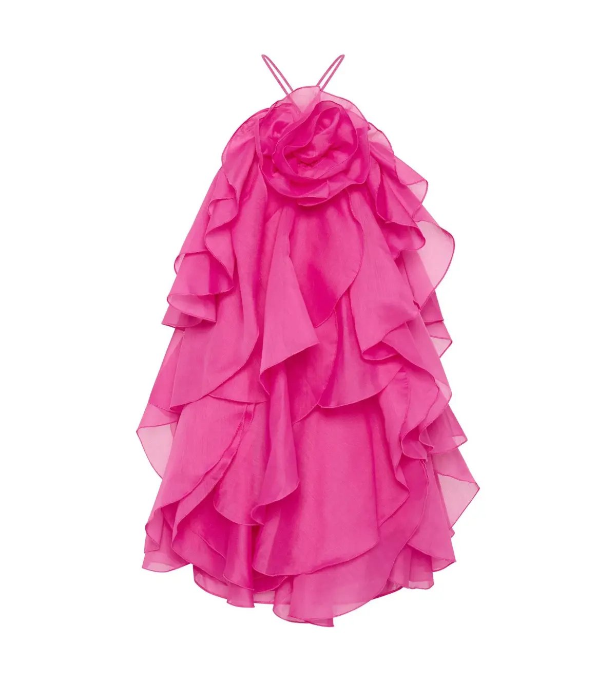 Aje Pandorea Layered Mini Dress Fuchsia Rose Size AU 12 photo 5