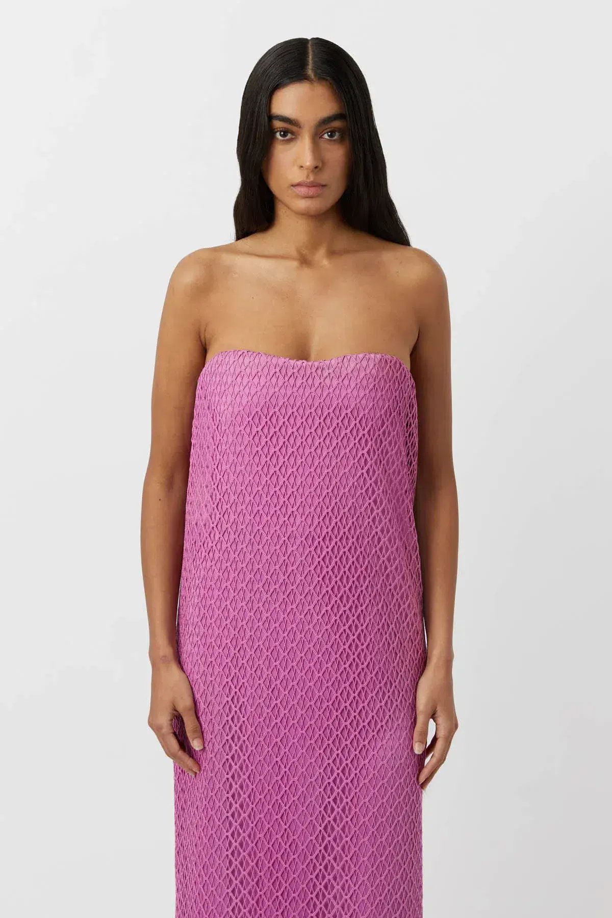 Camilla & Marc Sinclar Lace Maxi Dress Magenta Pink Size 8 photo 2
