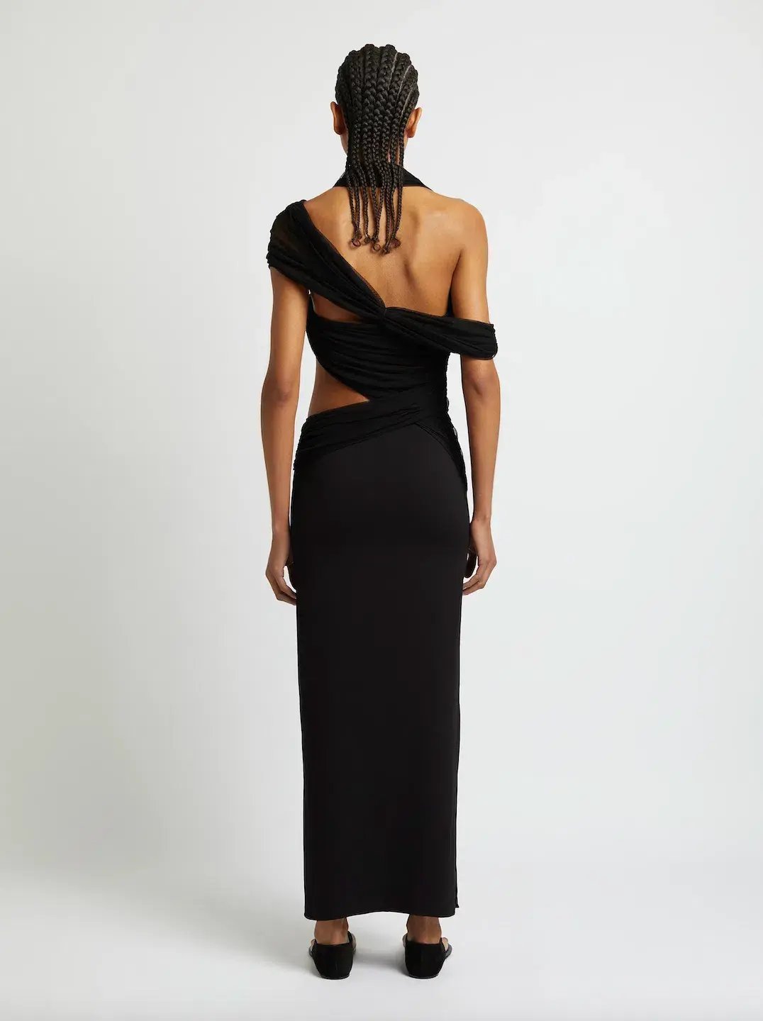 Christopher Esber Veiled Wrap Dress Black Size 8 photo 5