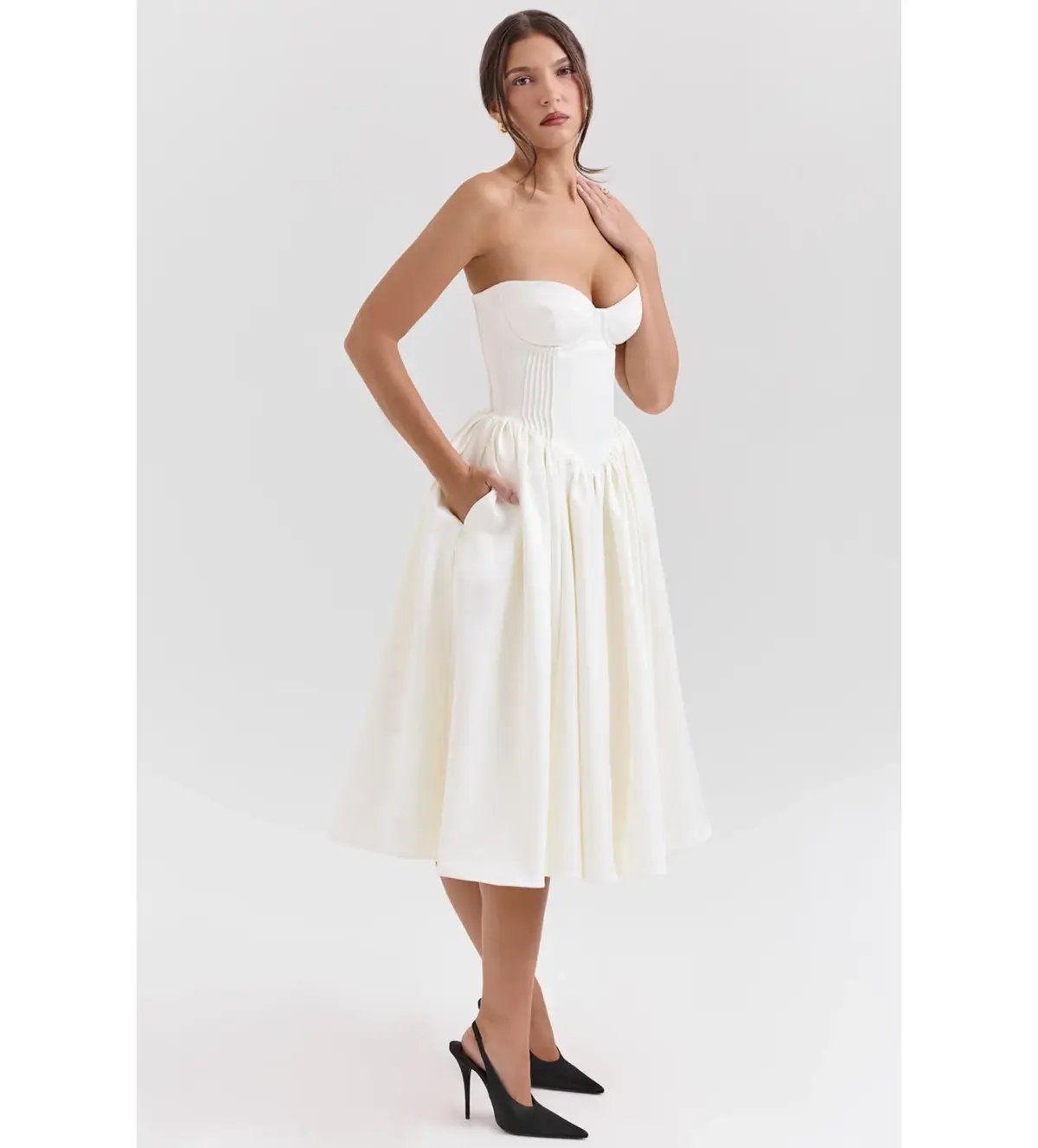 House of CB Coco dress in white  size XS/ AU 6 photo 3