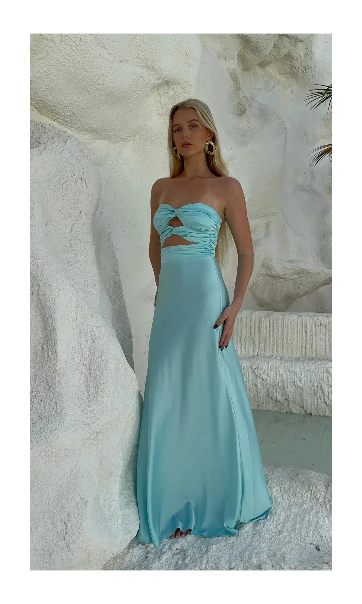 HNTR the Label Inka Gown Aqua Size S/AU 8 photo 2